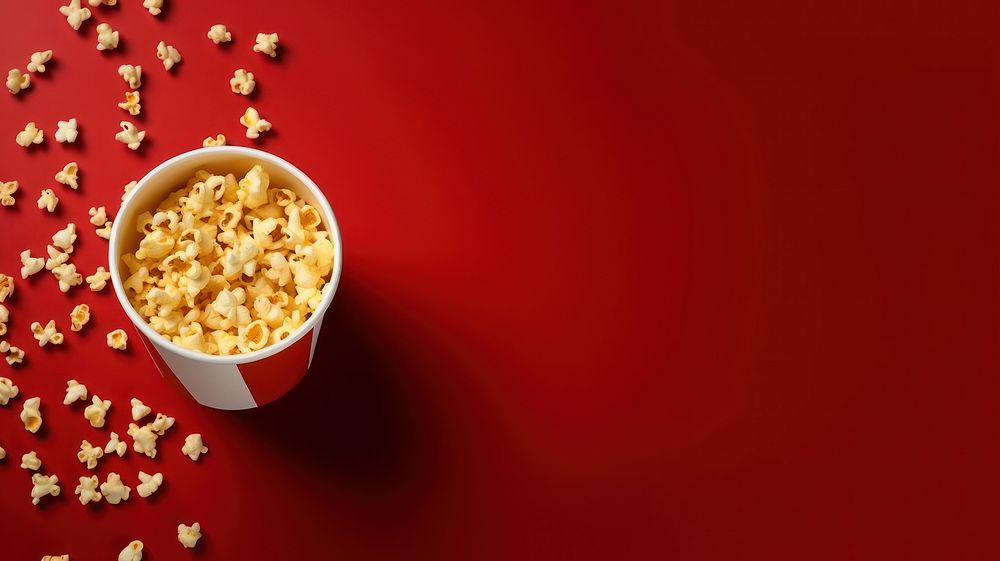 Food bucket popcorn snack freshness. AI generated Image by rawpixel.