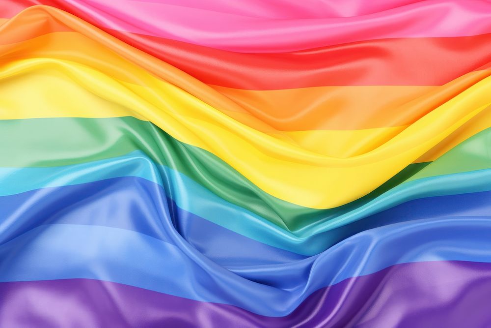 LGBTQ flag backgrounds silk abstract. AI generated Image by rawpixel.
