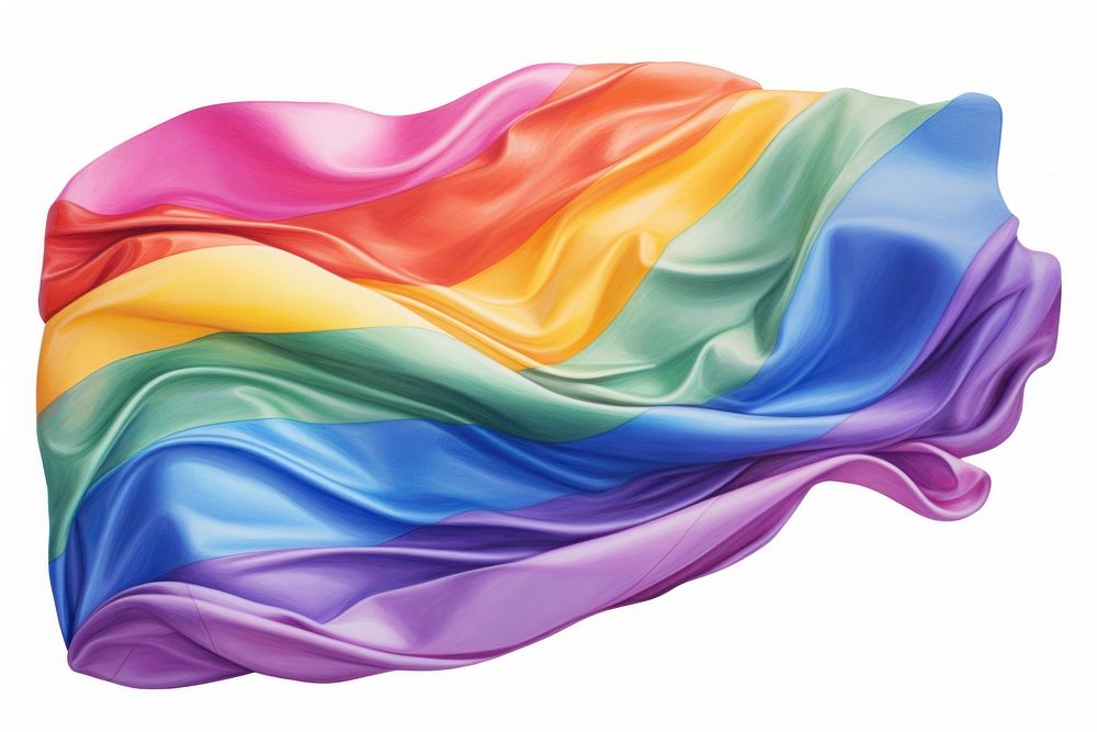 LGBTQ flag backgrounds silk white background. AI generated Image by rawpixel.