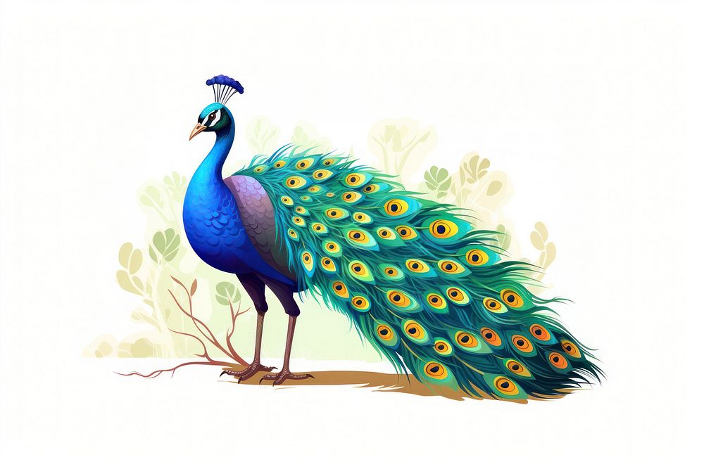 Peacock cartoon peacock animal bird. 