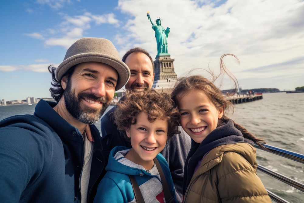 Selfie family ferry portrait. 