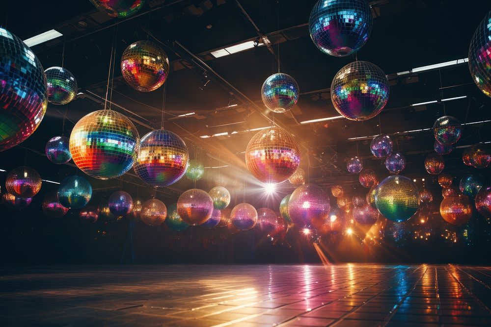 Disco balls festival sphere party. AI generated Image by rawpixel.