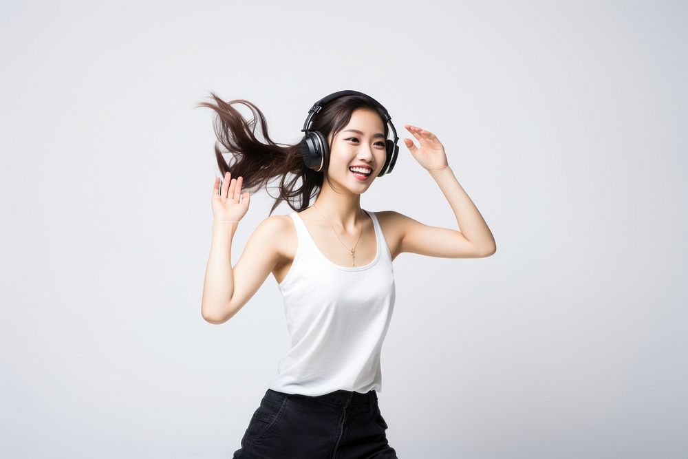 Korean headphones dancing headset. AI generated Image by rawpixel.