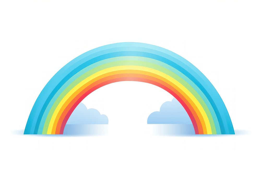Rainbow 2d rainbow nature sky. AI generated Image by rawpixel.