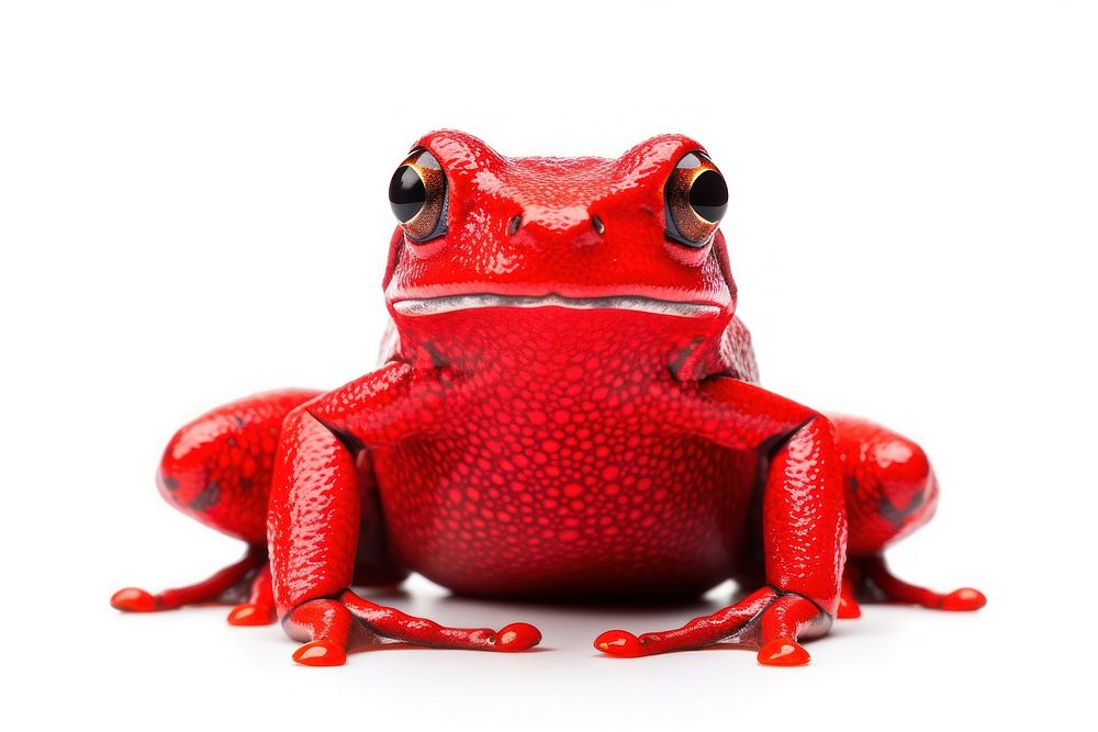 Red frog amphibian wildlife animal. AI generated Image by rawpixel.
