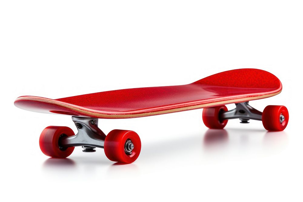 Red skateboard red white background skateboarding. AI generated Image by rawpixel.