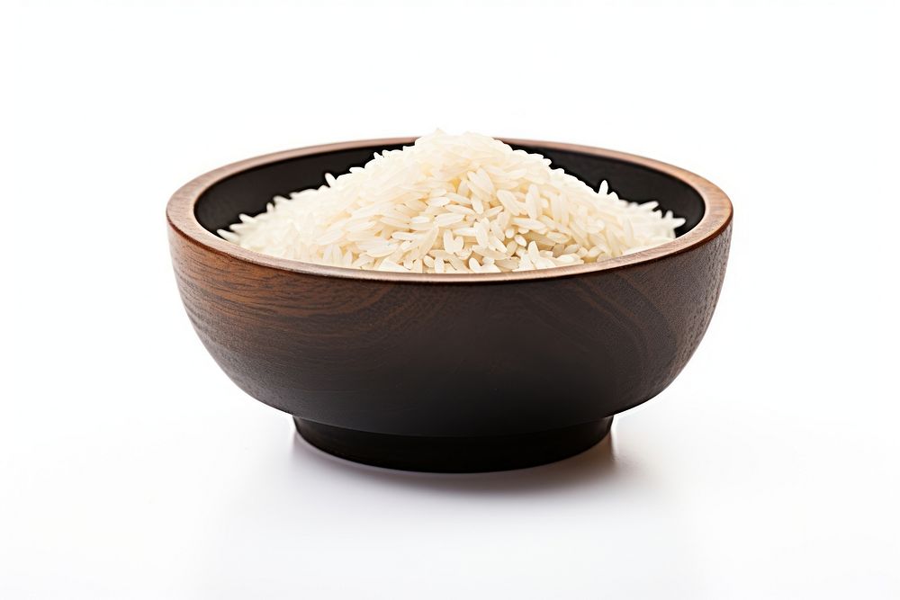 Rice bowl food white background. AI generated Image by rawpixel.
