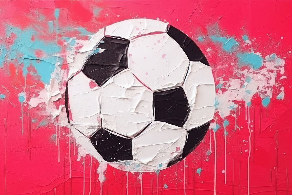 Soccer ball football sports art. AI generated Image by rawpixel.
