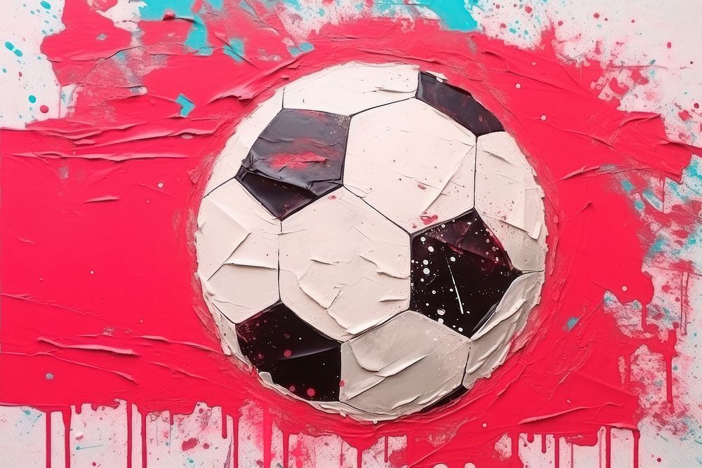 Soccer ball art football sports. AI generated Image by rawpixel.