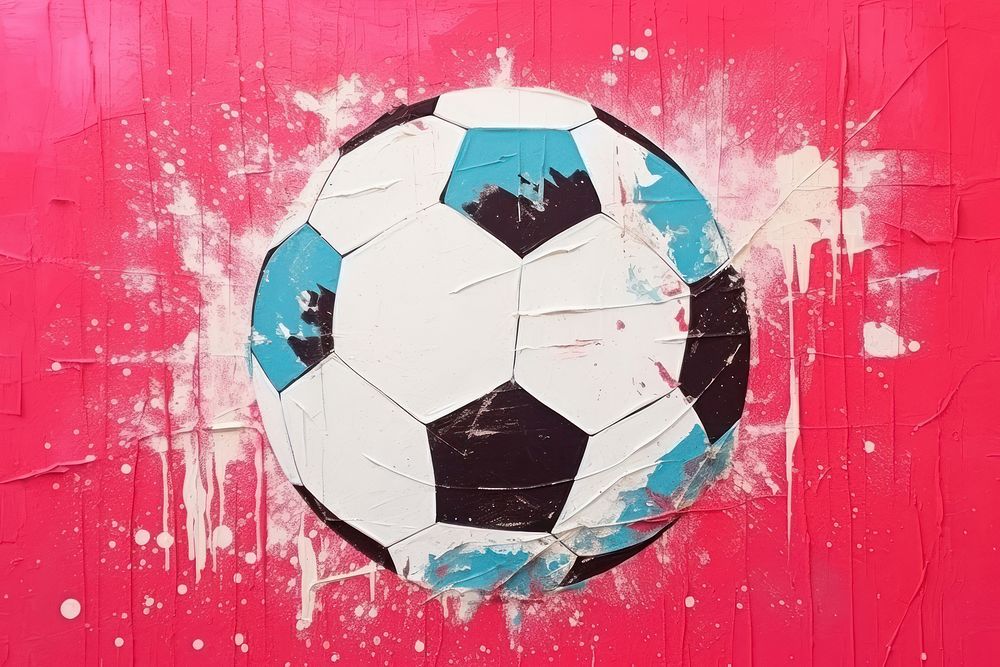 Soccer ball football sports art. AI generated Image by rawpixel.