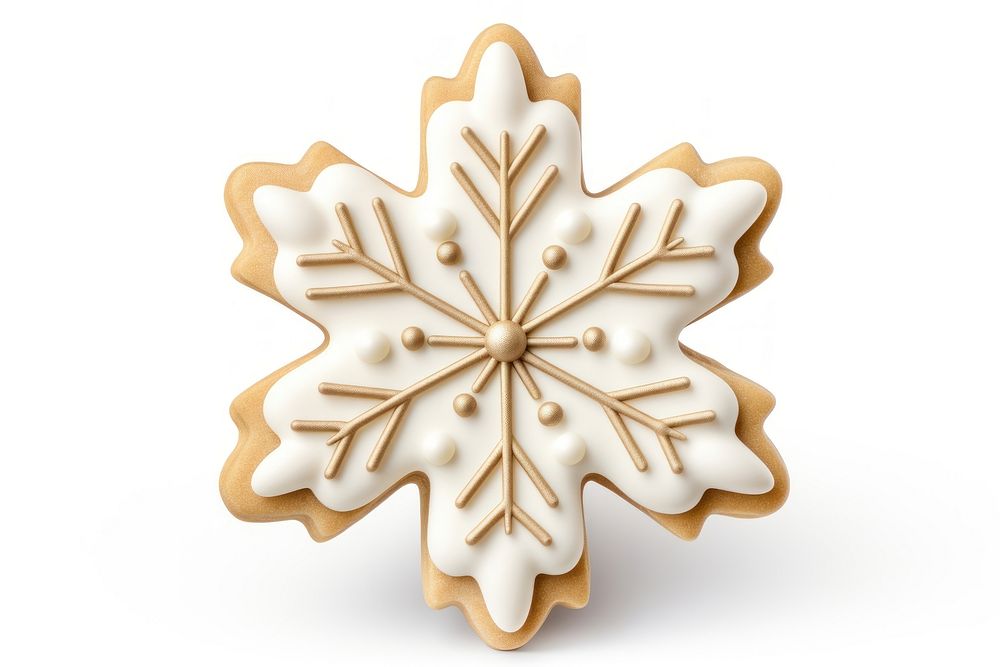Snowflake sugar cookie gingerbread dessert white. AI generated Image by rawpixel.