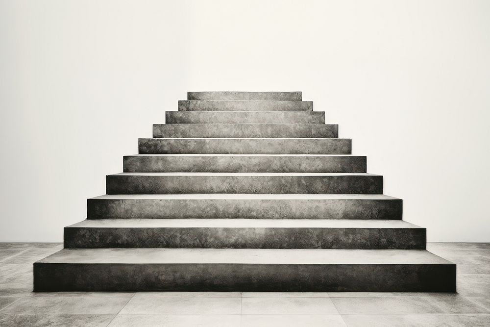 Steps architecture staircase monochrome. 