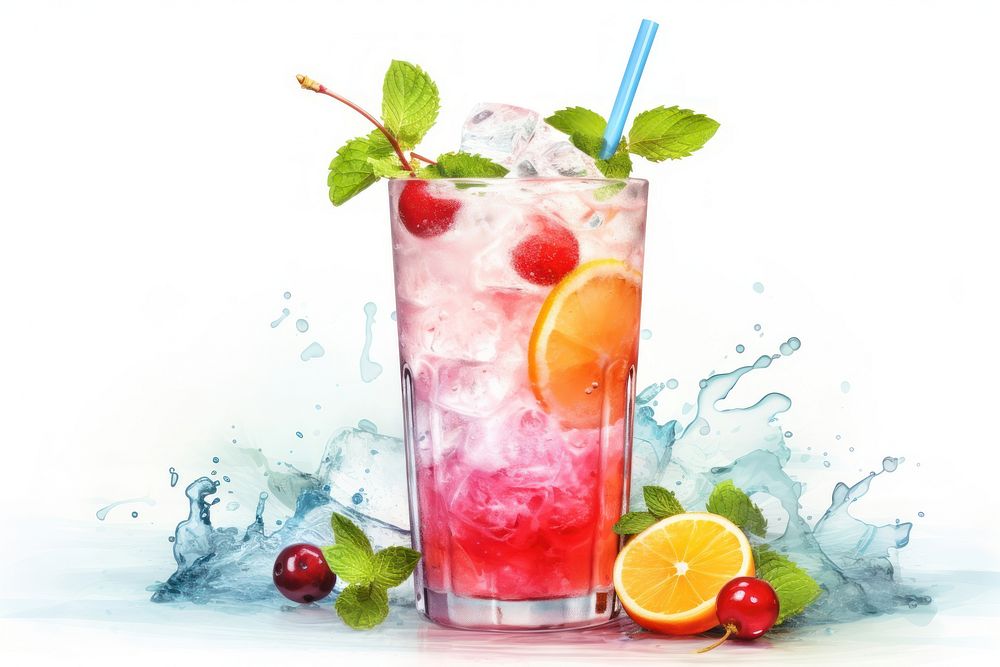 Summer cocktail mojito fruit drink. AI generated Image by rawpixel.