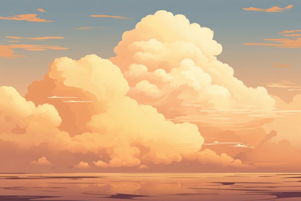 Sunset cloud backgrounds outdoors horizon. AI generated Image by rawpixel.