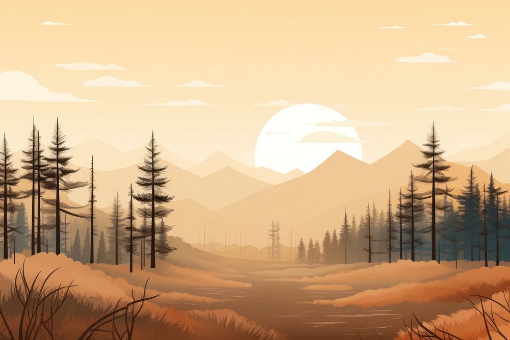 Forest landscape wilderness outdoors. AI generated Image by rawpixel.