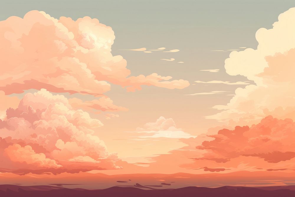 Sunset cloud backgrounds outdoors horizon. AI generated Image by rawpixel.