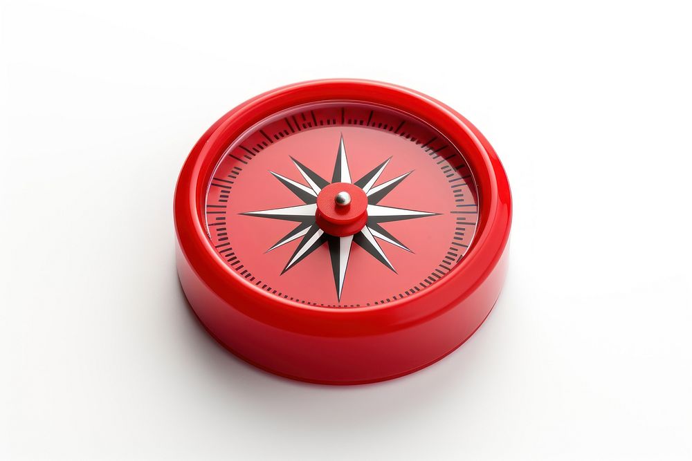 Compass red white background technology. AI generated Image by rawpixel.