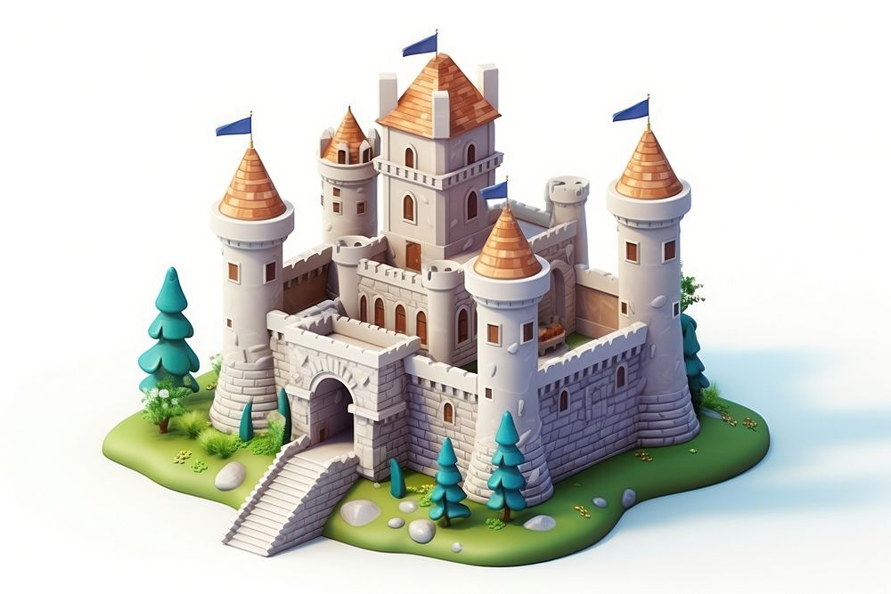 Castle architecture building toy. AI generated Image by rawpixel.