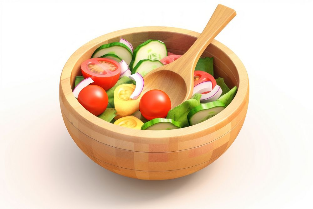 Salad bowl tomato food. AI generated Image by rawpixel.