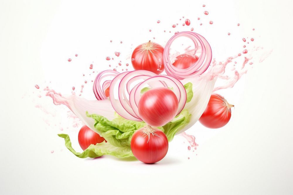 Salad onion vegetable tomato. AI generated Image by rawpixel.
