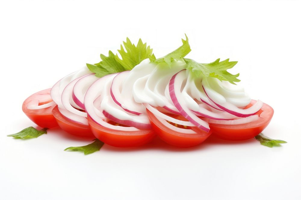 Salad tomato onion food. AI generated Image by rawpixel.