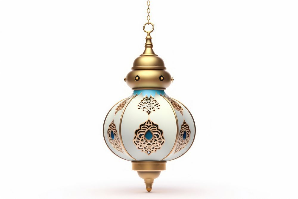 Istanbul lamp hanging white background. AI generated Image by rawpixel.