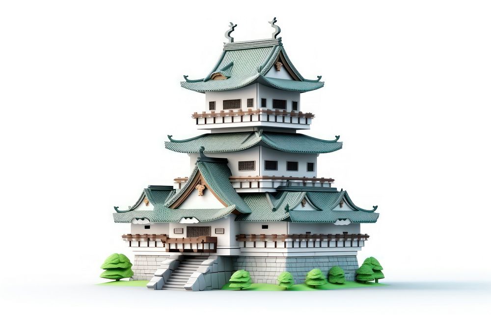 Castle architecture building pagoda. AI generated Image by rawpixel.