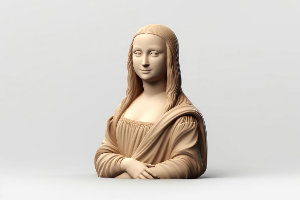 Mona lisa sculpture statue art. AI generated Image by rawpixel.