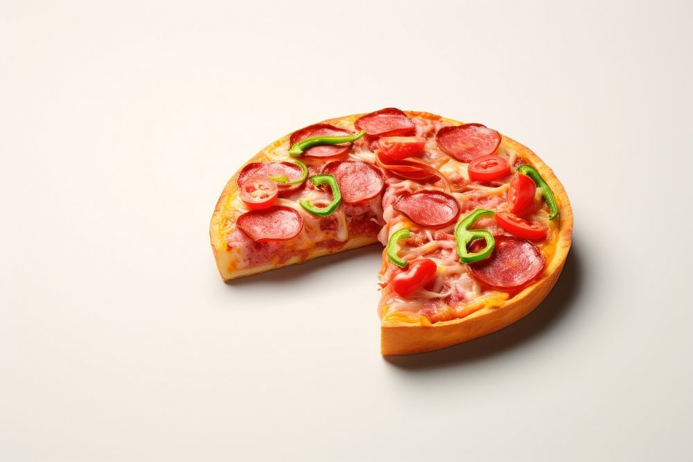 Pizza salami food ham. AI generated Image by rawpixel.