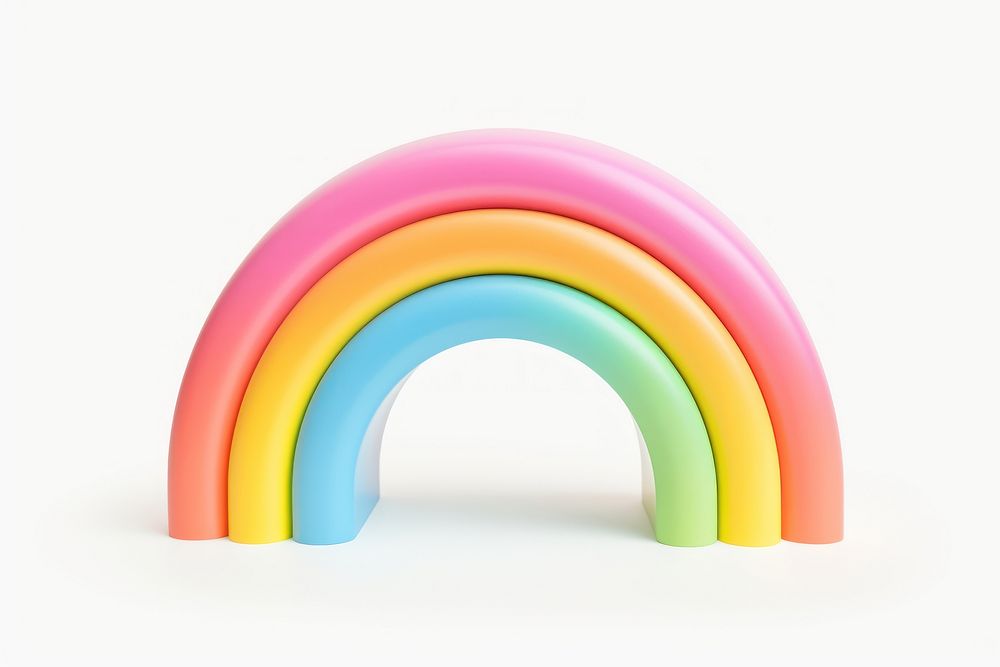 Rainbow toy architecture simplicity. AI generated Image by rawpixel.