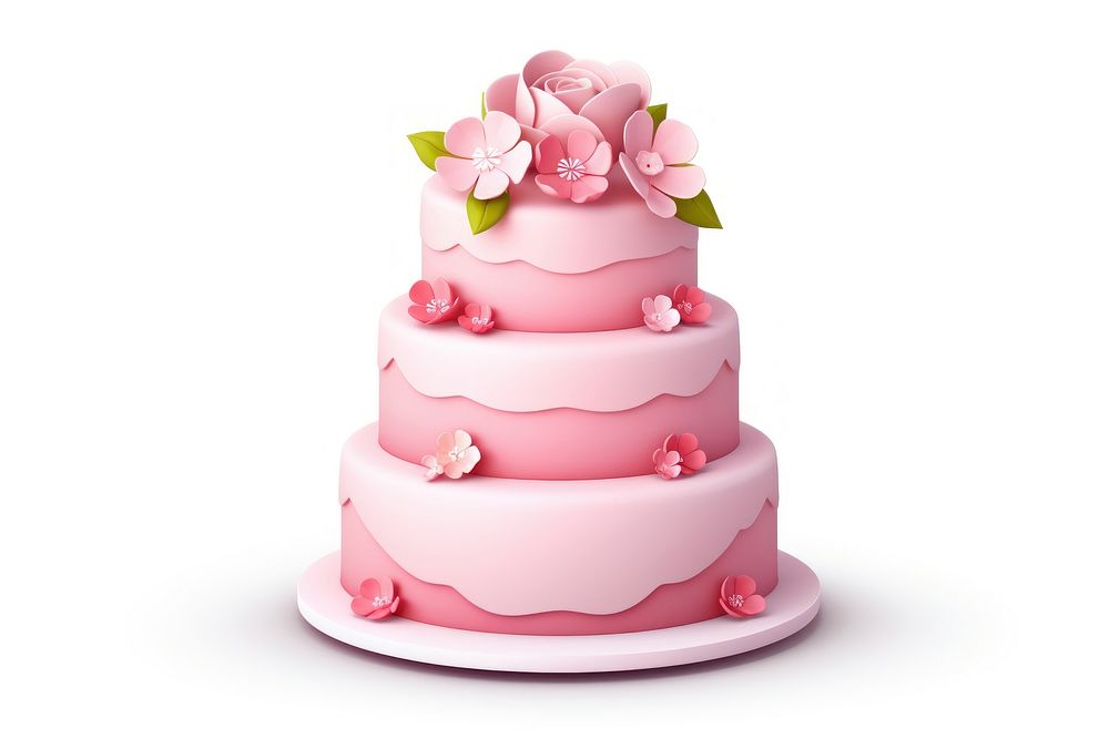 Weding cake dessert food pink. AI generated Image by rawpixel.