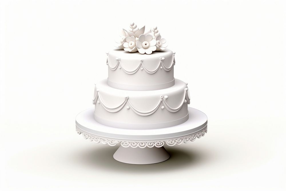 Weding cake dessert wedding cream. AI generated Image by rawpixel.