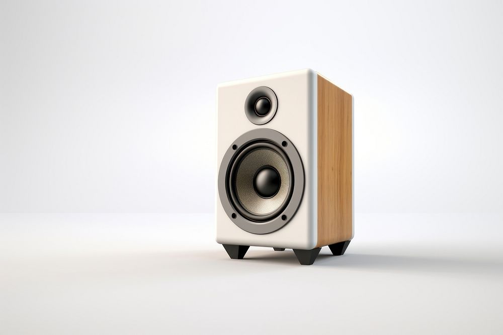 Speaker electronics white background loudspeaker. AI generated Image by rawpixel.