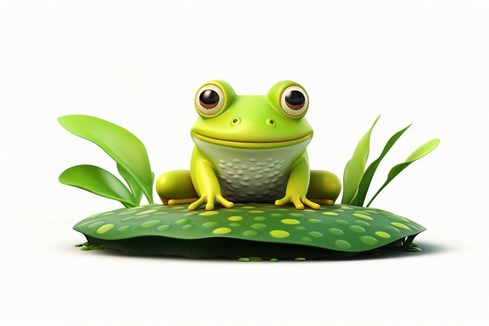 Frog green amphibian wildlife. AI generated Image by rawpixel.