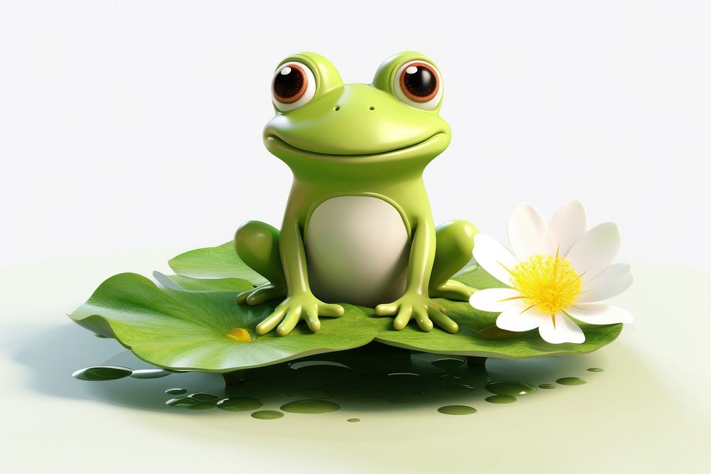 Frog green amphibian wildlife. AI generated Image by rawpixel.