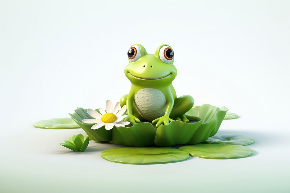 Frog green amphibian wildlife. AI generated Image by rawpixel.