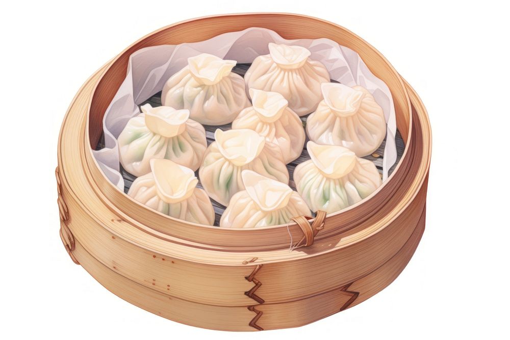 Dumpling basket steam food. AI generated Image by rawpixel.