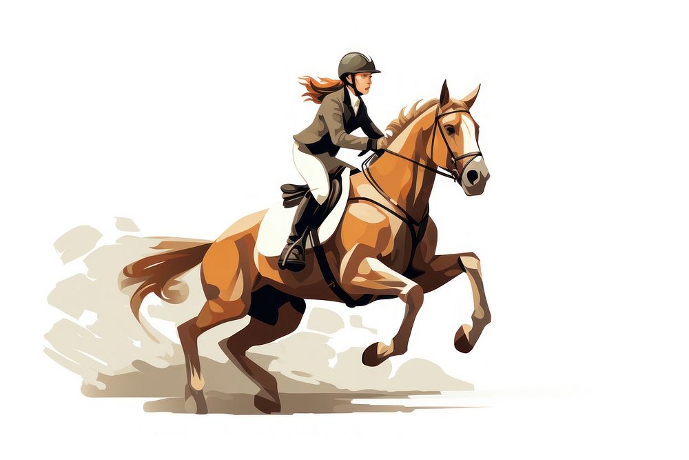 Horse riding mammal animal helmet. AI generated Image by rawpixel.