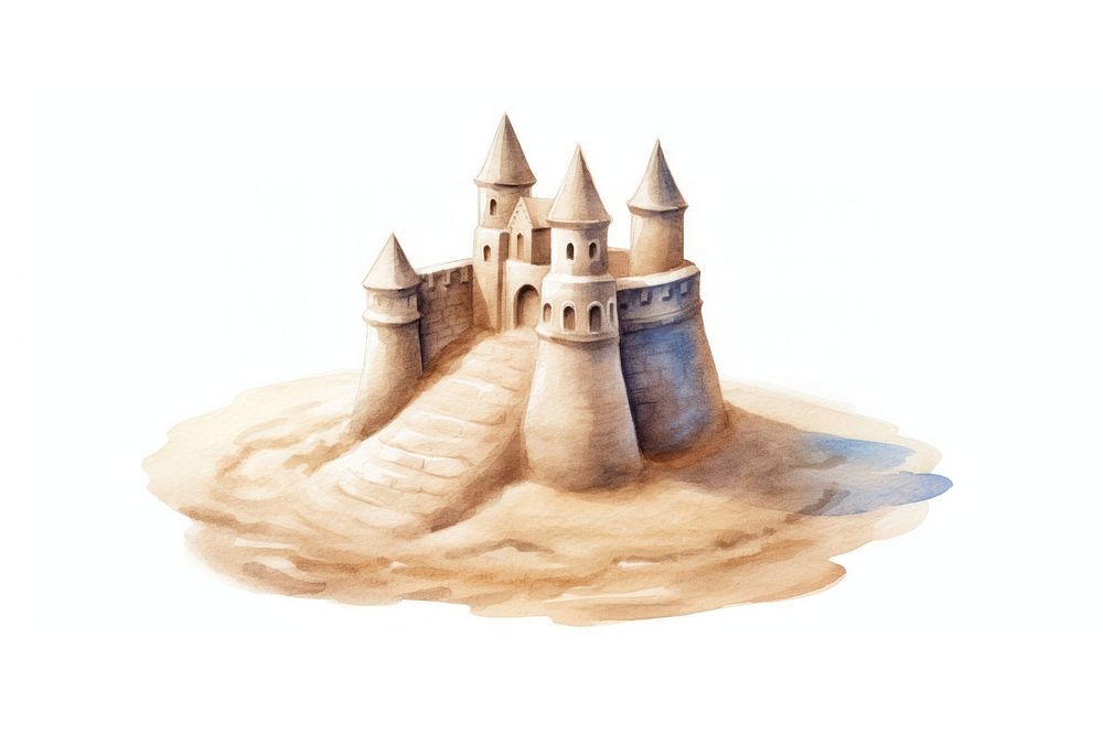 Beach architecture outdoors castle. AI generated Image by rawpixel.