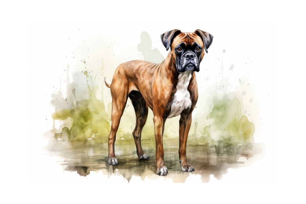 Dog boxer mammal animal. AI generated Image by rawpixel.