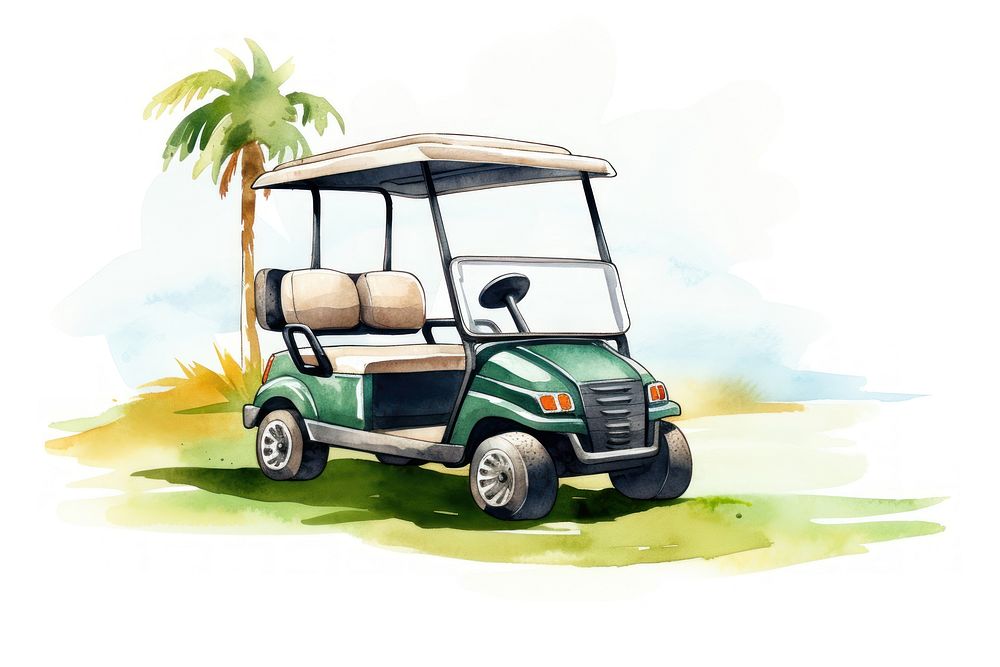 Golf course car vehicle transportation. 