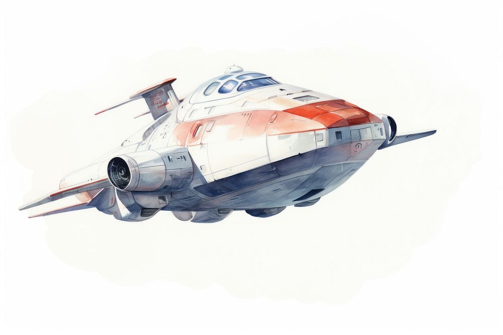 Space aircraft airplane vehicle. AI generated Image by rawpixel.