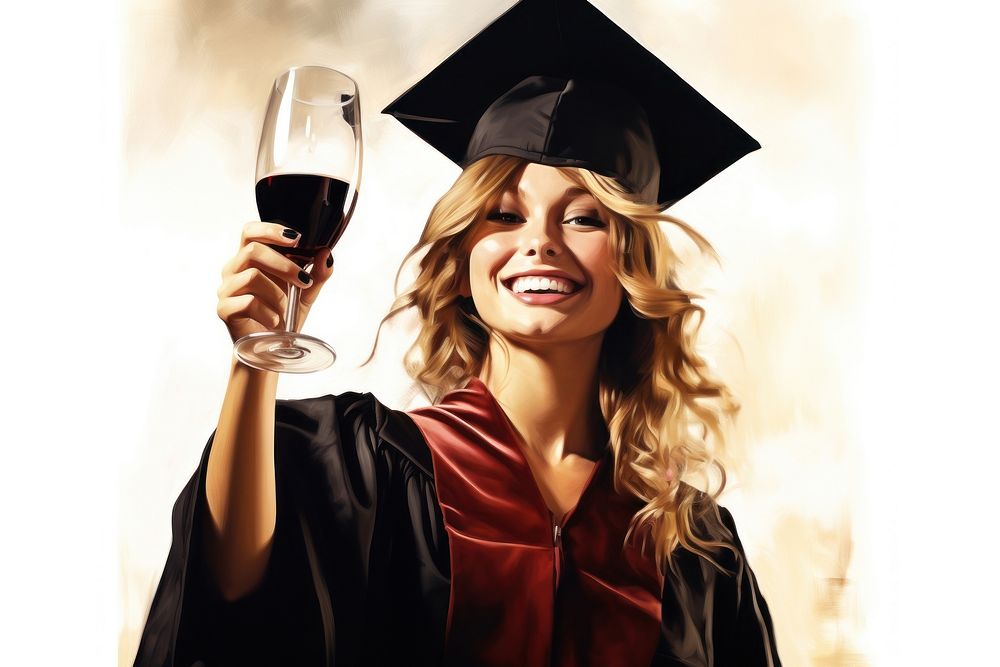 Graduation portrait adult smile. AI generated Image by rawpixel.