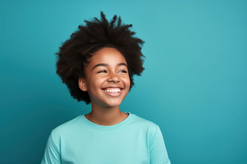 Happy diverse portrait african teen girl laughing smile adult. AI generated Image by rawpixel.