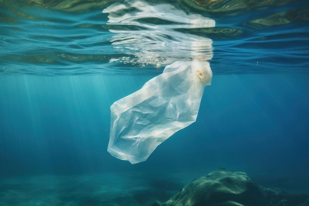 Plastic underwater outdoors nature. AI | Free Photo - rawpixel