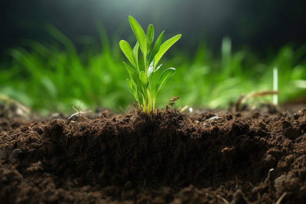 Grass soil outdoors plant. AI generated Image by rawpixel.
