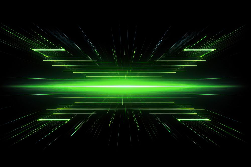 Green neon glitch effect  AI generated image by rawpixel