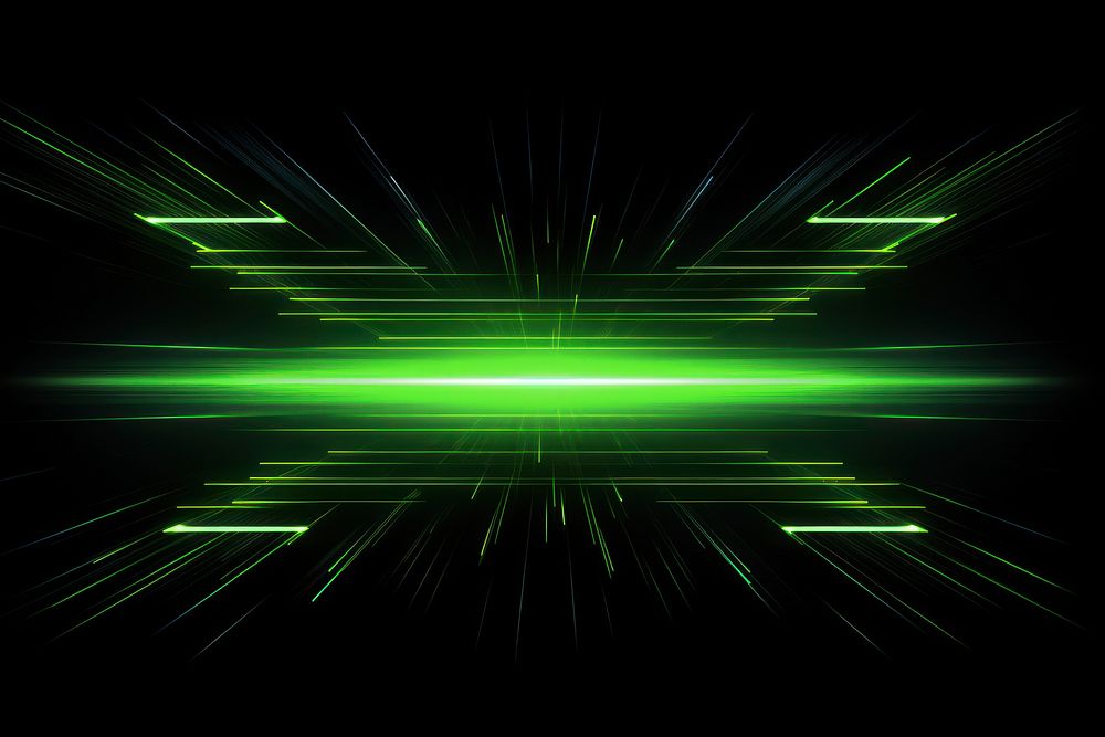 Green neon glitch effect 