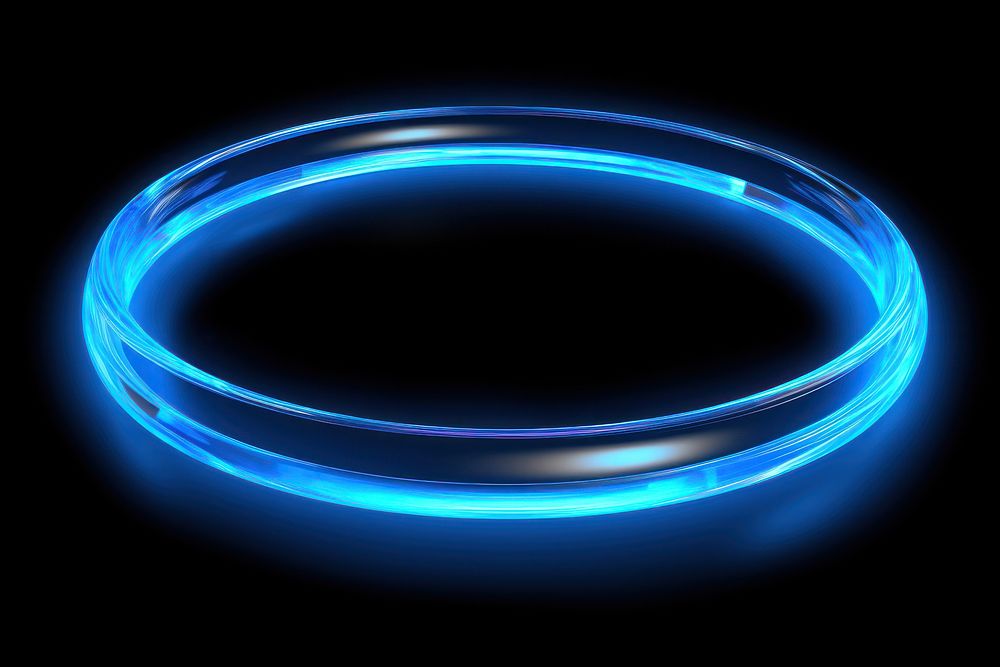 Blue light ring effect AI generated image by rawpixel