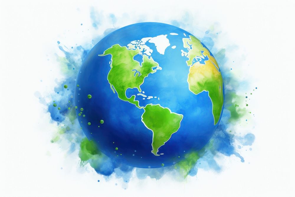 World glode planet globe earth. AI generated Image by rawpixel.